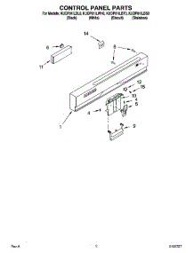 02 - Control Panel Parts parts for Kitchenaid Dishwasher KUDP01ILBS0 from AppliancePartsPros.com
