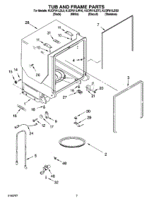 07 - Tub And Frame Parts parts for Kitchenaid Dishwasher KUDP01ILBS0 from AppliancePartsPros.com