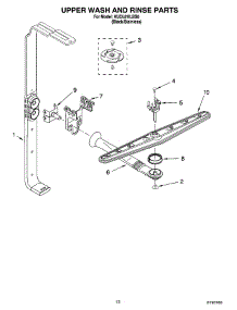 10 - Upper Wash And Rinse Parts parts for Kitchenaid Dishwasher KUDL01ILBS0 from AppliancePartsPros.com