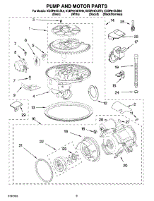 08 - Pump And Motor Parts parts for Kitchenaid Dishwasher KUDP01DLBS0 from AppliancePartsPros.com