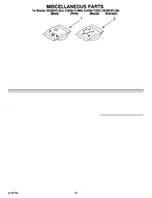 12 - Miscellaneous Parts Optional Parts (Not Included) parts for Kitchenaid Dishwasher KUDS01FLBL0 from AppliancePartsPros.com