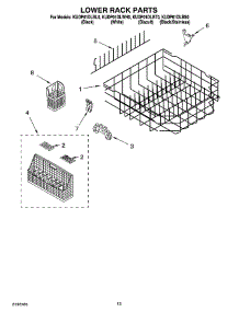 10 - Lower Rack Parts parts for Kitchenaid Dishwasher KUDP01DLWH0 from AppliancePartsPros.com