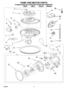 08 - Pump And Motor Parts parts for Kitchenaid Dishwasher KUDP01ILWH0 from AppliancePartsPros.com