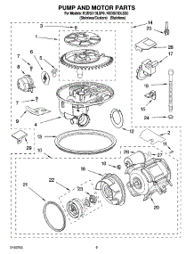 08 - Pump And Motor Parts parts for Kitchenaid Dishwasher KUDS01DLSP0 from AppliancePartsPros.com