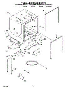 07 - Tub And Frame Parts parts for Kitchenaid Dishwasher KUDS01ILBL0 from AppliancePartsPros.com