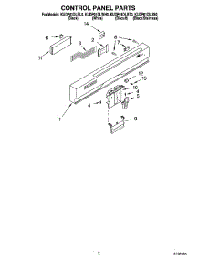 02 - Control Panel Parts parts for Kitchenaid Dishwasher KUDP01DLBL0 from AppliancePartsPros.com