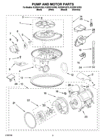 08 - Pump And Motor Parts parts for Kitchenaid Dishwasher KUDS01ILBL0 from AppliancePartsPros.com