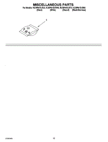12 - Miscellaneous Parts Optional Parts (Not Included) parts for Kitchenaid Dishwasher KUDP01DLBL0 from AppliancePartsPros.com