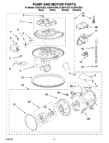08 - Pump And Motor Parts parts for Kitchenaid Dishwasher KUDI01ILBT0 from AppliancePartsPros.com