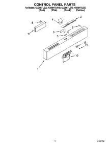 02 - Control Panel Parts parts for Kitchenaid Dishwasher KUDI01FLBL0 from AppliancePartsPros.com
