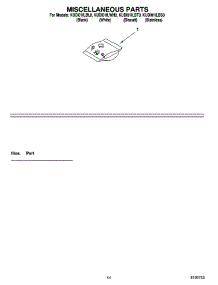 12 - Miscellaneous Parts Optional Parts (Not Included) parts for Kitchenaid Dishwasher KUDI01ILBT0 from AppliancePartsPros.com