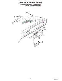 02 - Control Panel Parts parts for Kitchenaid Dishwasher KUDS01DJSS1 from AppliancePartsPros.com