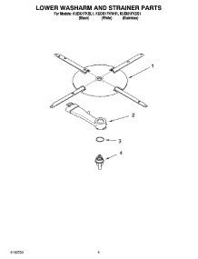 04 - Lower Washarm And Strainer Parts parts for Kitchenaid Dishwasher KUDI01FKSS1 from AppliancePartsPros.com