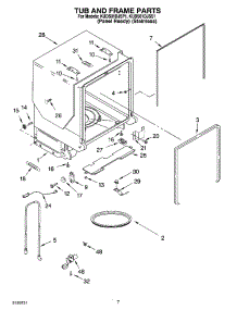 07 - Tub And Frame Parts parts for Kitchenaid Dishwasher KUDS01DJSS1 from AppliancePartsPros.com