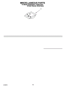 12 - Miscellaneous Parts Optional Parts (Not Included) parts for Kitchenaid Dishwasher KUDS01DJSS1 from AppliancePartsPros.com