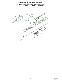 02 - Control Panel Parts parts for Kitchenaid Dishwasher KUDI01FKWH1 from AppliancePartsPros.com