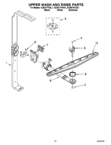 10 - Upper Wash And Rinse Parts parts for Kitchenaid Dishwasher KUDI01FKWH1 from AppliancePartsPros.com