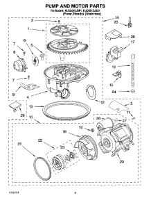 08 - Pump And Motor Parts parts for Kitchenaid Dishwasher KUDS01DJSP1 from AppliancePartsPros.com