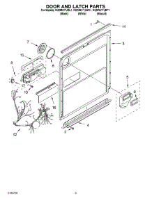 03 - Door And Latch Parts parts for Kitchenaid Dishwasher KUDR01TJBT1 from AppliancePartsPros.com