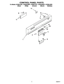02 - Control Panel Parts parts for Kitchenaid Dishwasher KUDS01IJBL1 from AppliancePartsPros.com