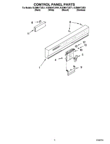 02 - Control Panel Parts parts for Kitchenaid Dishwasher KUDM01TJBT1 from AppliancePartsPros.com
