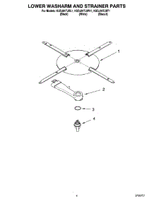 04 - Lower Washarm And Strainer Parts parts for Kitchenaid Dishwasher KUDJ01TJBT1 from AppliancePartsPros.com
