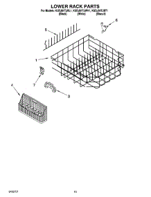 10 - Lower Rack Parts parts for Kitchenaid Dishwasher KUDJ01TJBT1 from AppliancePartsPros.com