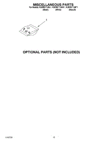 12 - Miscellaneous Parts Optional Parts (Not Included) parts for Kitchenaid Dishwasher KUDR01TJWH1 from AppliancePartsPros.com