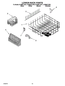 10 - Lower Rack Parts parts for Kitchenaid Dishwasher KUDM01TJBT1 from AppliancePartsPros.com
