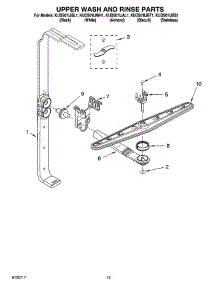 10 - Upper Wash And Rinse Parts parts for Kitchenaid Dishwasher KUDS01IJWH1 from AppliancePartsPros.com