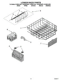 11 - Lower Rack Parts parts for Kitchenaid Dishwasher KUDS01IJWH1 from AppliancePartsPros.com