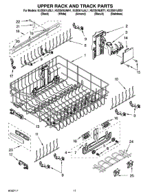 09 - Upper Rack And Track Parts parts for Kitchenaid Dishwasher KUDS01IJBT1 from AppliancePartsPros.com