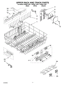 09 - Upper Rack And Track Parts parts for Kitchenaid Dishwasher KUDR01TJBL1 from AppliancePartsPros.com