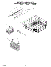 10 - Lower Rack Parts parts for Kitchenaid Dishwasher KUDR01TJBL1 from AppliancePartsPros.com