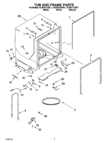 07 - Tub And Frame Parts parts for Kitchenaid Dishwasher KUDS01DJBT1 from AppliancePartsPros.com