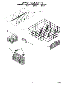 11 - Lower Rack Parts parts for Kitchenaid Dishwasher KUDS01DJBT1 from AppliancePartsPros.com