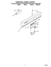02 - Control Panel Parts parts for Kitchenaid Dishwasher KUDK01TKBS1 from AppliancePartsPros.com