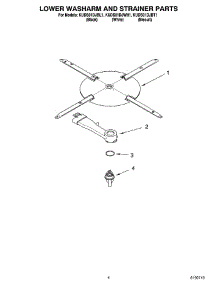 04 - Lower Washarm And Strainer Parts parts for Kitchenaid Dishwasher KUDS01DJBL1 from AppliancePartsPros.com