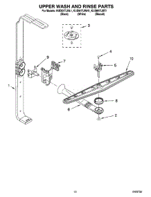 10 - Upper Wash And Rinse Parts parts for Kitchenaid Dishwasher KUDI01TJBL1 from AppliancePartsPros.com