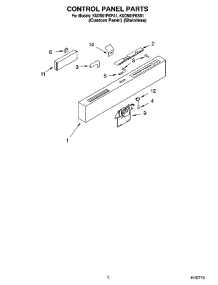 02 - Control Panel Parts parts for Kitchenaid Dishwasher KUDS01FKPA1 from AppliancePartsPros.com