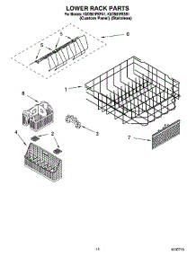 11 - Lower Rack Parts parts for Kitchenaid Dishwasher KUDS01FKPA1 from AppliancePartsPros.com