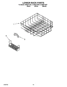 11 - Lower Rack Parts parts for Kitchenaid Dishwasher KUDI01TJBL1 from AppliancePartsPros.com