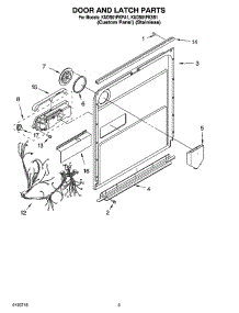 03 - Door And Latch Parts parts for Kitchenaid Dishwasher KUDS01FKSS1 from AppliancePartsPros.com
