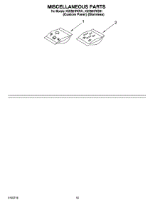 12 - Miscellaneous Parts Optional Parts (Not Included) parts for Kitchenaid Dishwasher KUDS01FKSS1 from AppliancePartsPros.com
