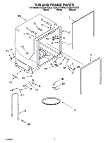 07 - Tub And Frame Parts parts for Kitchenaid Dishwasher KUDL01TKWH0 from AppliancePartsPros.com