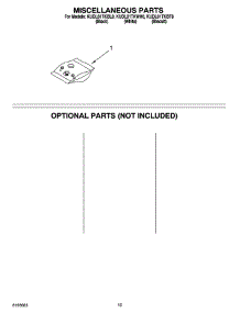 12 - Miscellaneous Parts Optional Parts (Not Included) parts for Kitchenaid Dishwasher KUDL01TKBL0 from AppliancePartsPros.com