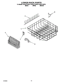 10 - Lower Rack Parts parts for Kitchenaid Dishwasher KUDL01TKBT0 from AppliancePartsPros.com