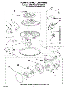 08 - Pump And Motor Parts parts for Kitchenaid Dishwasher KUDS01FKPA0 from AppliancePartsPros.com