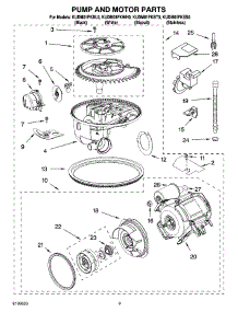 08 - Pump And Motor Parts parts for Kitchenaid Dishwasher KUDM01FKWH0 from AppliancePartsPros.com