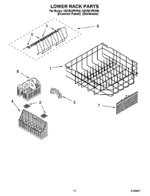 11 - Lower Rack Parts parts for Kitchenaid Dishwasher KUDS01FKPA0 from AppliancePartsPros.com